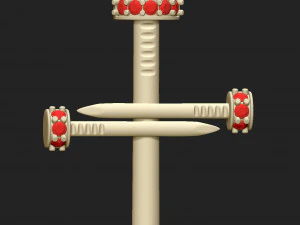 cross nail diamond pendant 3D Print Model