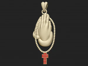 praying hand pendant 3D Print Model