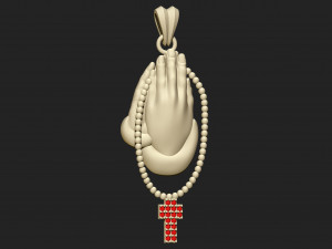 praying hand pendant Modelo de impresión 3D