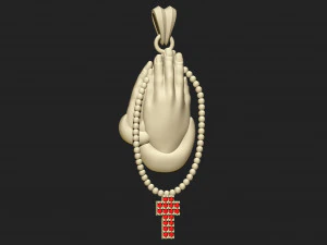 praying hand pendant 3D Print Model