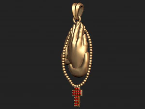 praying hand pendant 3D Print Model