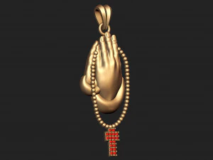 praying hand pendant 3D Print Model