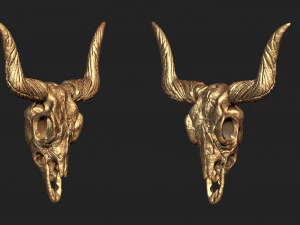 longhorn skull 3D Print Model