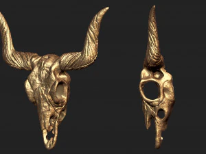 longhorn skull 3D Print Model