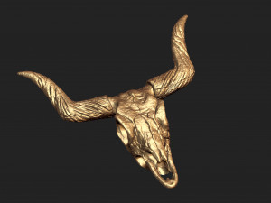 longhorn skull 3D-printmodel
