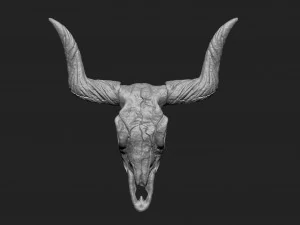 longhorn skull 3D Print Model
