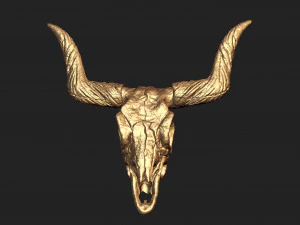 longhorn skull 3D Print Model