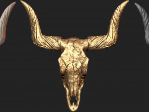 longhorn skull 3D Print Model