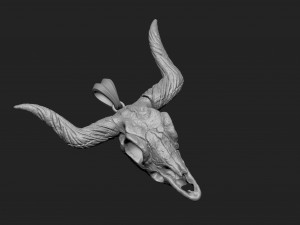 longhorn skull pendant 3Dプリントモデル