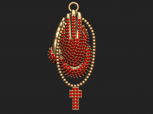 diamond praying hand pendant 3Dプリントモデル