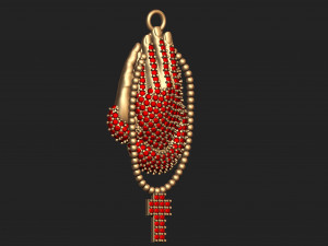 diamond praying hand pendant 3D Принт Модель