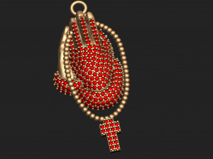 diamond praying hand pendant 3D Принт Модель