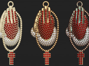 diamond praying hand pendant 3D Принт Модель