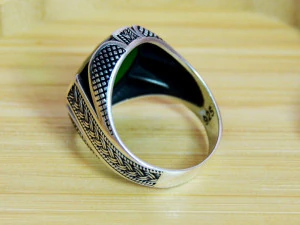 emerald silver ring 3D Print Model