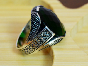 emerald silver ring 3Dプリントモデル