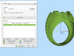 emerald silver ring 3Dプリントモデル