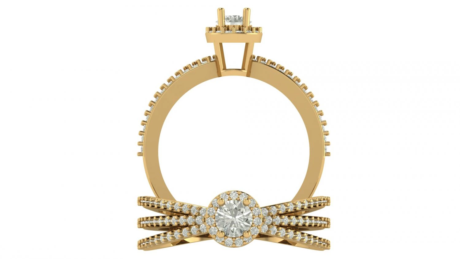 princess engagement ring 3D Print Model .c4d .max .obj .3ds .fbx .stl .blend 
