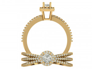 princess engagement ring 3D Print Model