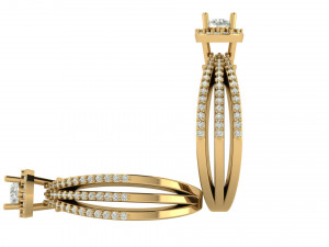 princess engagement ring 3D Print Model