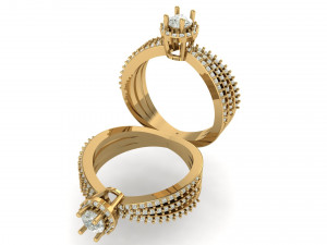 princess engagement ring 3D Print Model