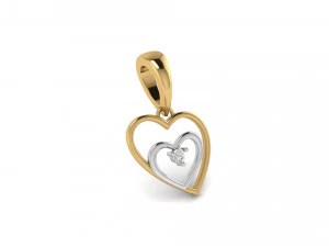 double heart shape pendant 3D Print Model