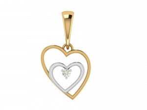 double heart shape pendant Model Cetak 3D