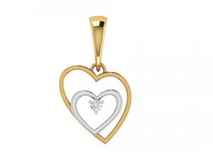double heart shape pendant 3D Print Model