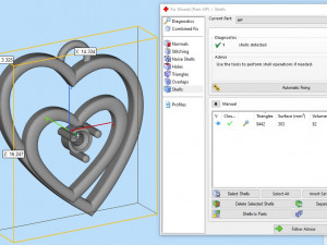 double heart shape pendant Model Cetak 3D