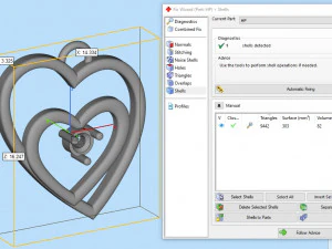 double heart shape pendant 3D Print Model
