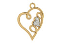 Flow Heart Shape Pendant Modello 3D