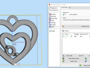 double heart shape pendant Model Cetak 3D