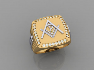 signet ring with letter p Model do druku 3D