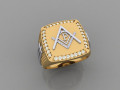 Signet Ring With Letter P Modello 3D