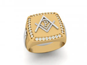 signet ring with letter p 3D Print Model