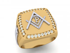 signet ring with letter p 3D Print Model