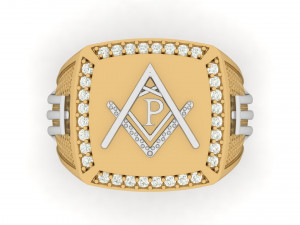 signet ring with letter p Modelo de impresión 3D