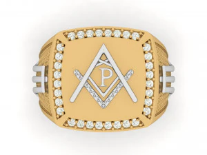 signet ring with letter p 3D Print Model