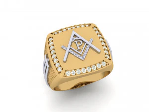 signet ring with letter p 3D Print Model