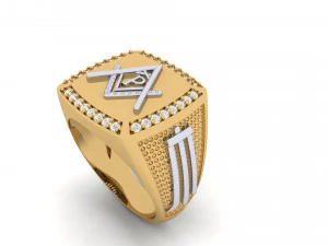 signet ring with letter p 3D Print Model