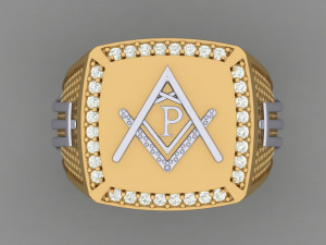 signet ring with letter p Modelo de impresión 3D