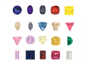 diamond and stone pack of 15 3D प्रिंट मॉडल