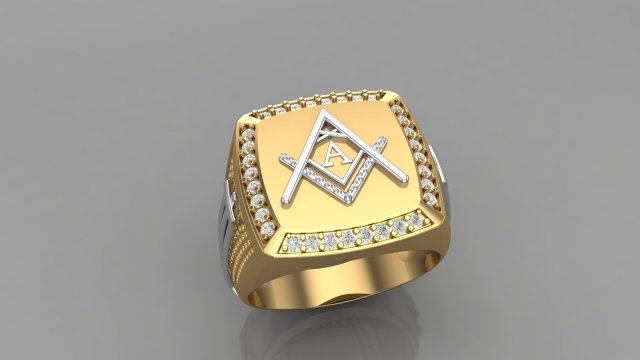 signet ring with letter a Model Cetak 3D .c4d .max .obj .3ds .fbx .stl .blend 