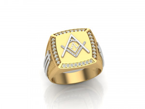 signet ring with letter a Model Cetak 3D