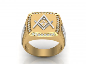 signet ring with letter a Model Cetak 3D