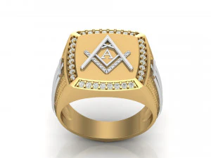signet ring with letter a 3D Print Model