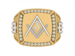 signet ring with letter a Model Cetak 3D