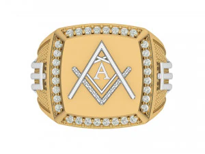 signet ring with letter a 3D Print Model