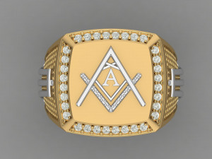 signet ring with letter a Model Cetak 3D