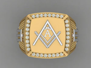 signet ring with letter a 3D Print Model