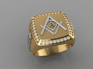 signet ring with letter a 3D Print Model